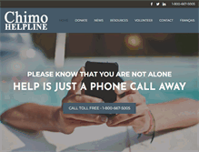 Tablet Screenshot of chimohelpline.ca